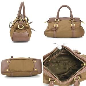 Prada bag leather handbag brown shoulder